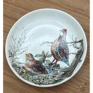 Vintage Johnson Brothers Saucers Game Birds Pheasant 4 1/ 4" Made in England‎